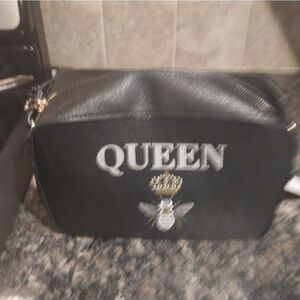 Black 'Queen' Crossbody Bag